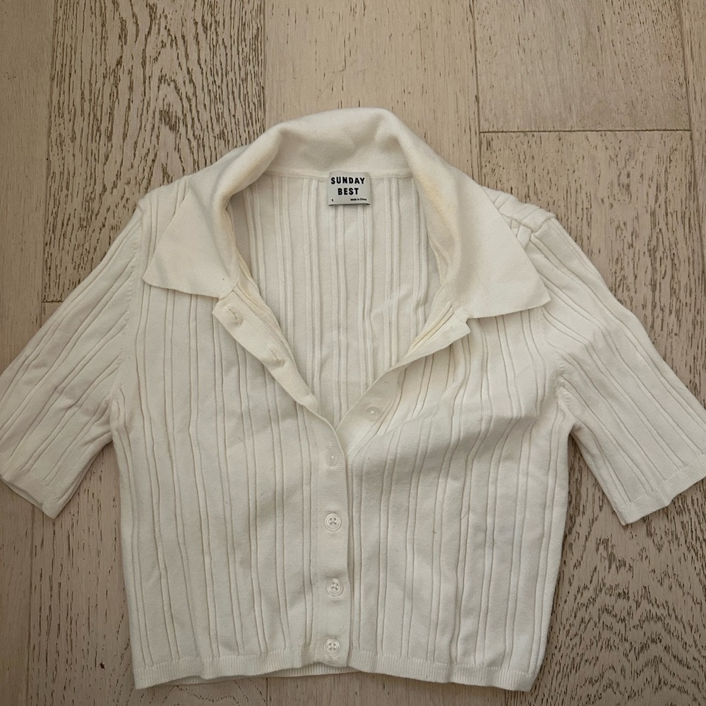 Sunday Best Cream Ribbed Knit